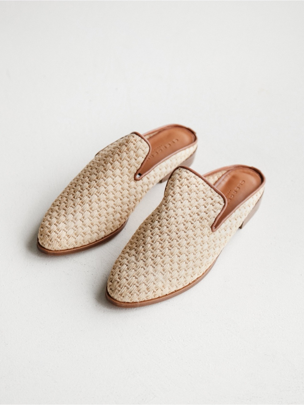 Robert Clergerie Alice Woven Raffia Slides